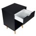 Mesa de Cabeceira Bilbo 1 Gaveta Preta