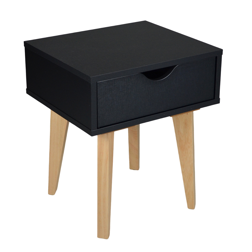 Mesa de Cabeceira Felice 1 Gaveta Preta