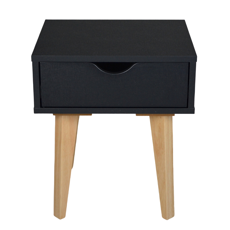 Mesa de Cabeceira Felice 1 Gaveta Preta