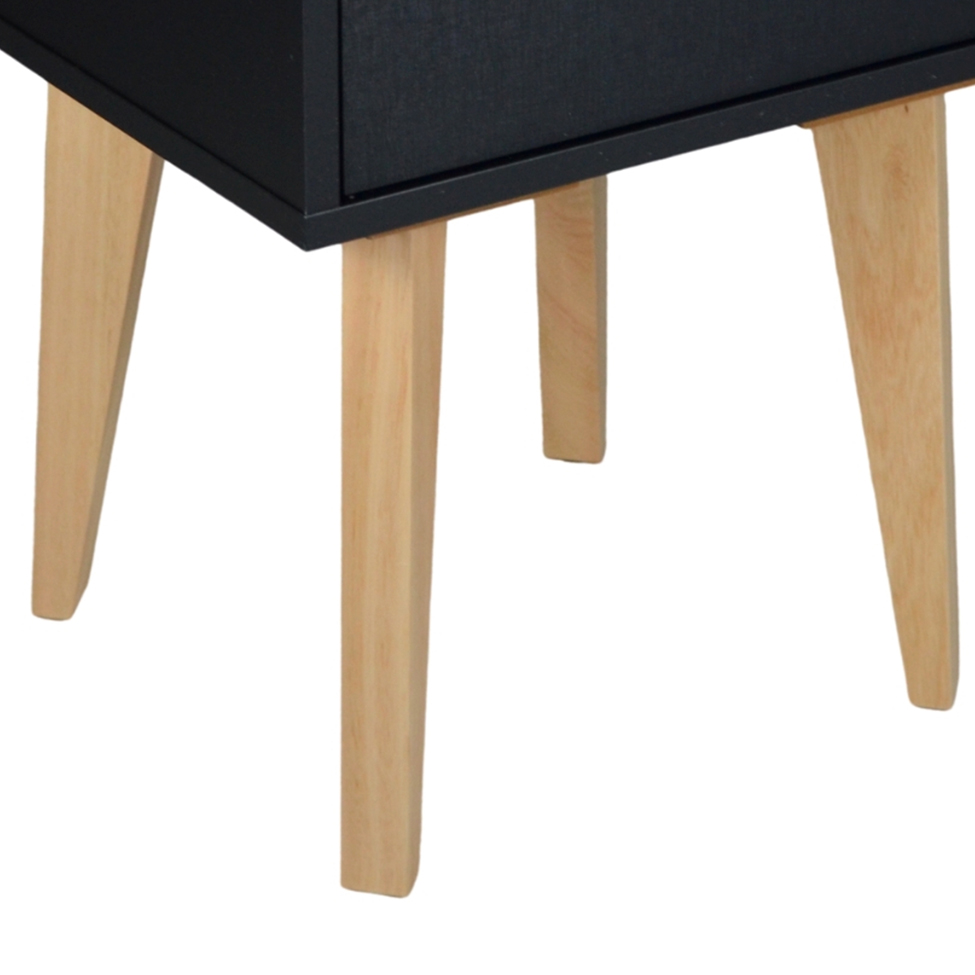 Mesa de Cabeceira Felice 1 Gaveta Preta