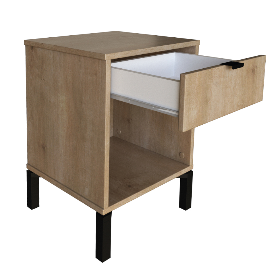 Mesa de Cabeceira Morgan 1 Gaveta Amadeirada