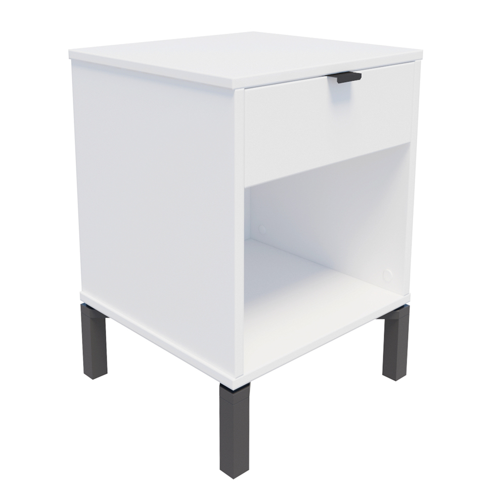 Mesa de Cabeceira Morgan 1 Gaveta Branca