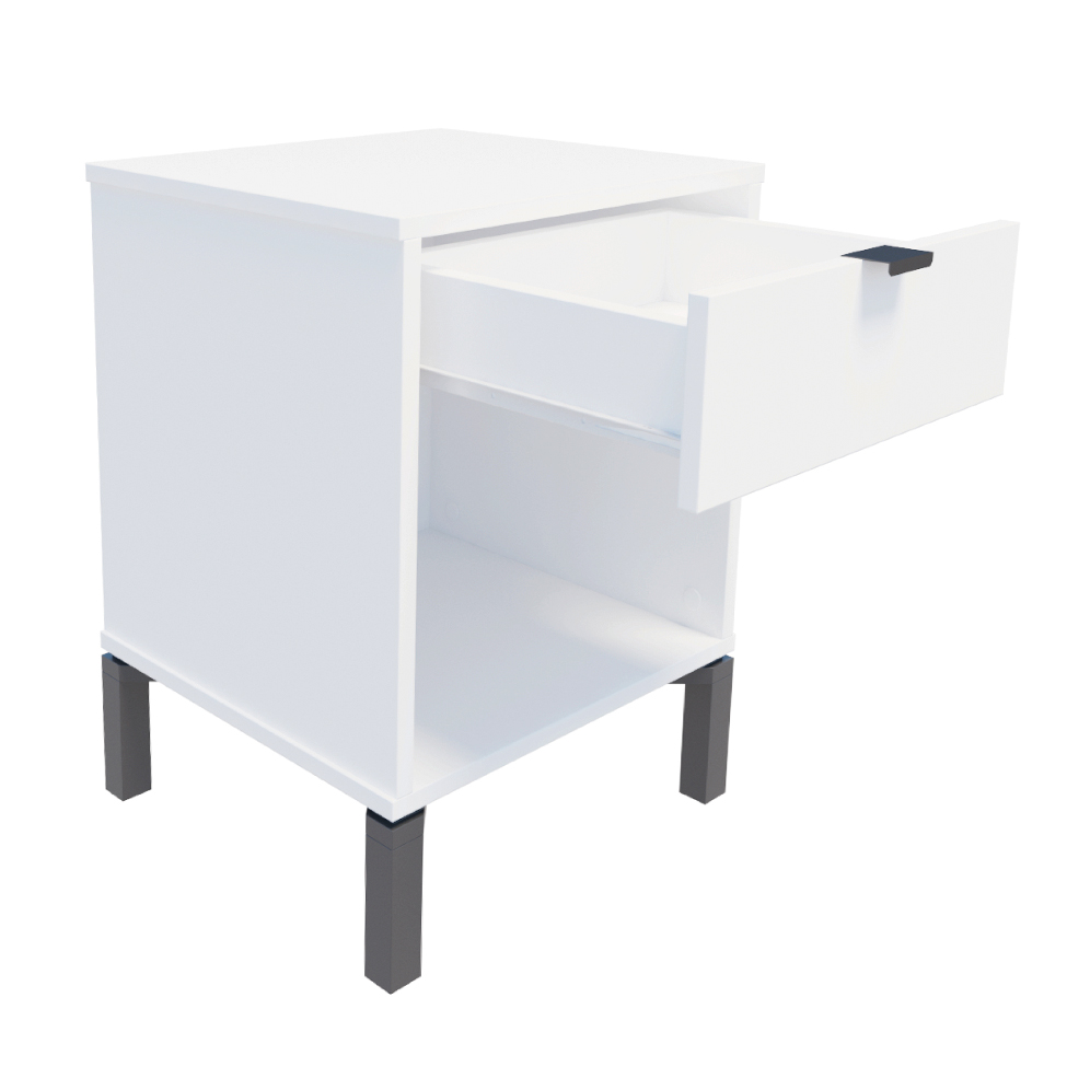 Mesa de Cabeceira Morgan 1 Gaveta Branca