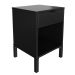 Mesa de Cabeceira Morgan 1 Gaveta Preta