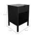 Mesa de Cabeceira Morgan 1 Gaveta Preta