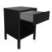 Mesa de Cabeceira Morgan 1 Gaveta Preta