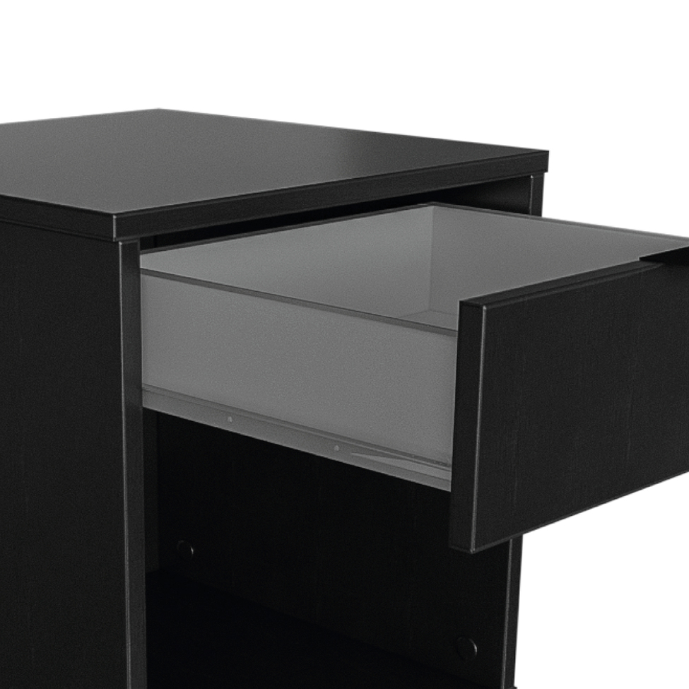 Mesa de Cabeceira Morgan 1 Gaveta Preta