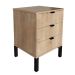 Mesa de Cabeceira Morgan 3 Gavetas Amadeirada