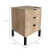 Mesa de Cabeceira Morgan 3 Gavetas Amadeirada