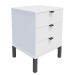 Mesa de Cabeceira Morgan 3 Gavetas Branca