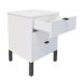 Mesa de Cabeceira Morgan 3 Gavetas Branca