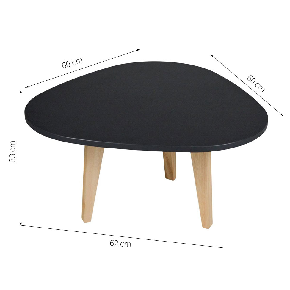 Mesa de Centro Triangular Munique Preta
