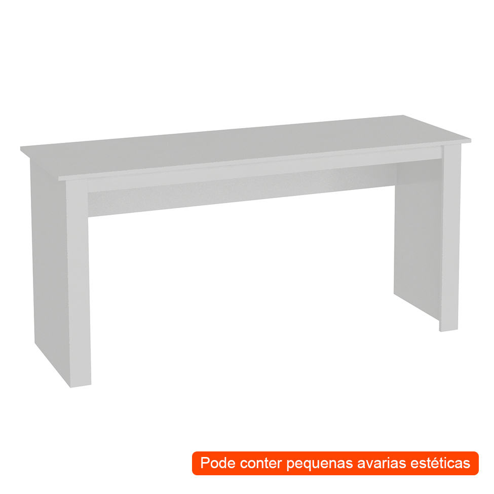 [OUTLET] Mesa de Escritório Badesh Branca