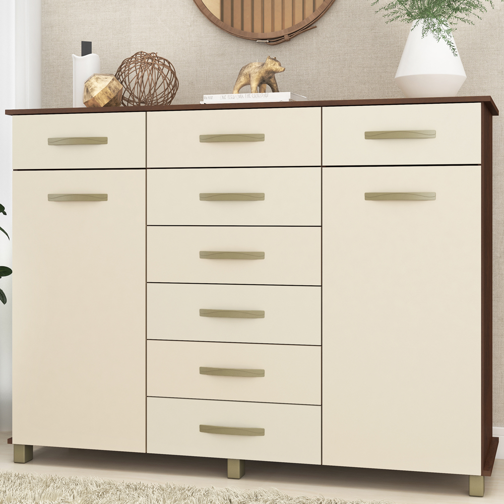 Comoda Sapateira E Cabideiro 2 PT CO180 Rustico Champagne Fell