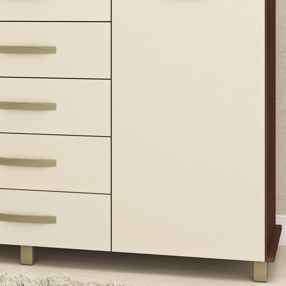 Comoda Sapateira E Cabideiro 2 PT CO180 Rustico Champagne Fell