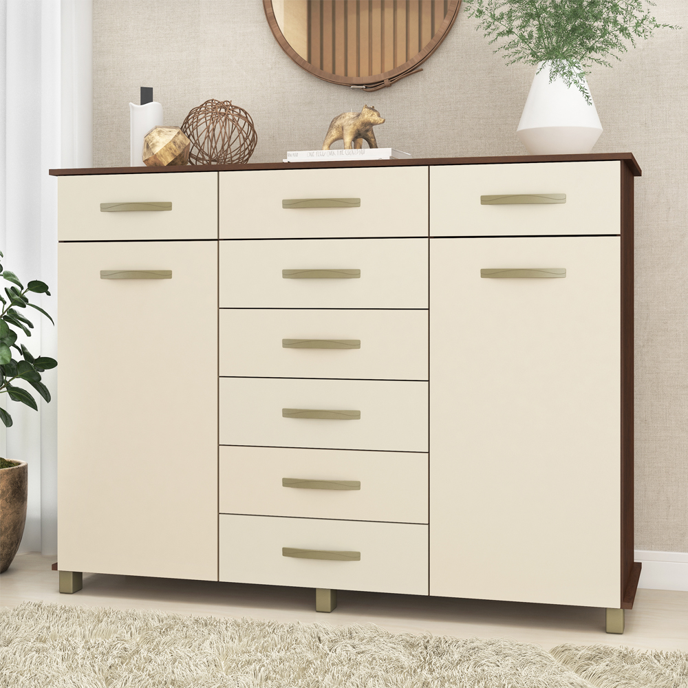 Comoda Sapateira E Cabideiro 2 PT CO180 Rustico Champagne Fell
