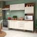 Cozinha Compacta Malu 9 Portas 2 Gavetas Manchester e Champagne
