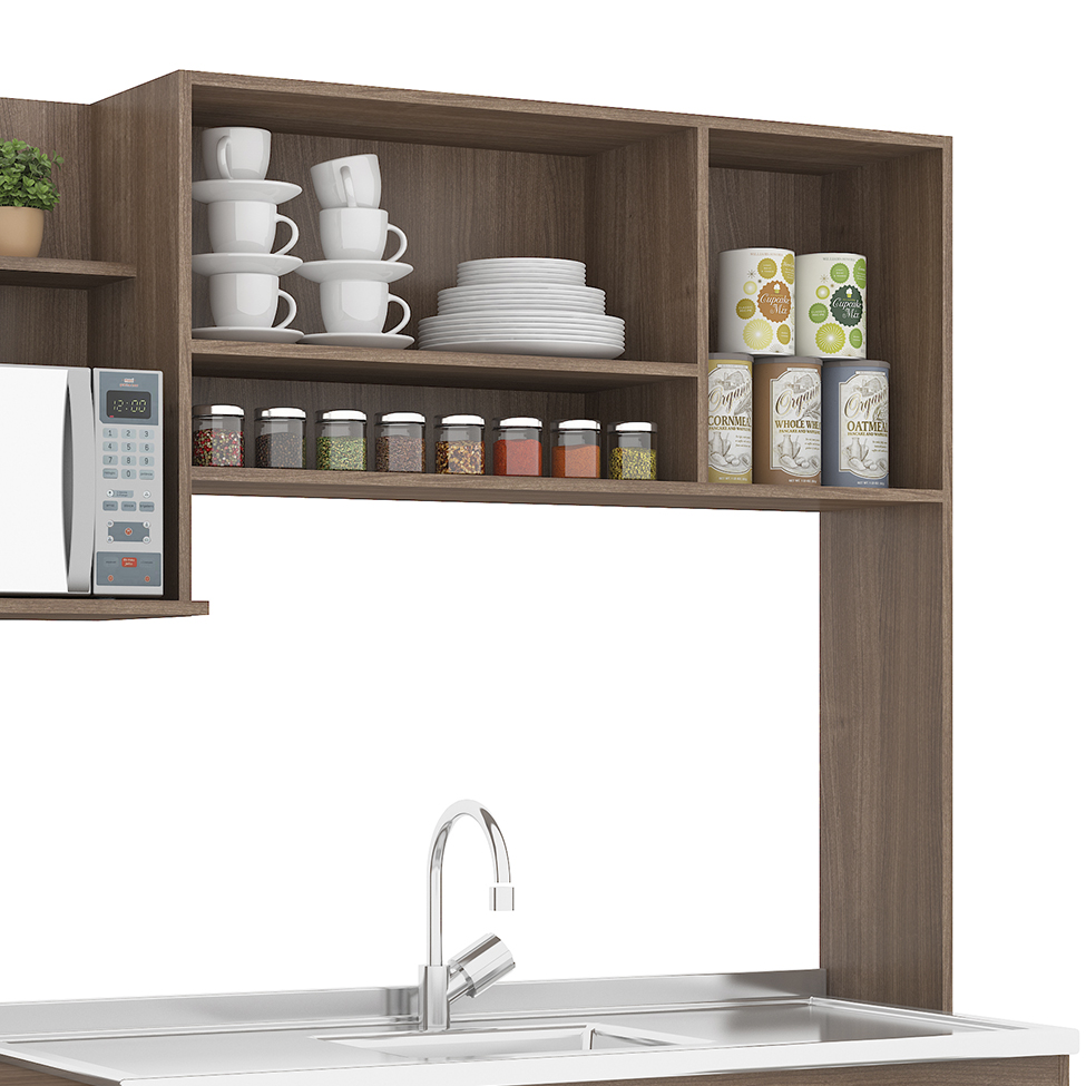 Cozinha Compacta Sofia I 5 Portas 1 Gaveta Teka e Champagne