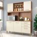 Kit de Cozinha Alice 5 Portas 2 Gavetas Manchester e Champagne