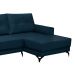 Sofá 4 Lugares Heros com Chaise Direito Veludo Azul