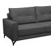 Sofá 4 Lugares Heros com Chaise Direito Veludo Chumbo
