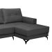 Sofá 4 Lugares Heros com Chaise Direito Veludo Chumbo