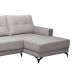 Sofá 4 Lugares Heros com Chaise Direito Veludo Prata