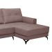 Sofá 4 Lugares Heros com Chaise Direito Veludo Rosê