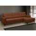 Sofá 4 Lugares Heros com Chaise Direito Veludo Terracota