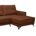 Sofá 4 Lugares Heros com Chaise Direito Veludo Terracota