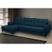 Sofá 4 Lugares Heros com Chaise Esquerdo Veludo Azul
