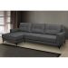 Sofá 4 Lugares Heros com Chaise Esquerdo Veludo Chumbo