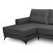 Sofá 4 Lugares Heros com Chaise Esquerdo Veludo Chumbo