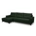 Sofá 4 Lugares Heros com Chaise Esquerdo Veludo Verde