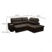 Sofá 4 Lugares Retrátil e Reclinável Arezzo com Chaise Direito Veludo Marrom