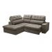 Sofá 4 Lugares Retrátil e Reclinável Arezzo com Chaise Esquerdo Veludo Castor