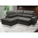 Sofá 4 Lugares Retrátil e Reclinável Arezzo com Chaise Esquerdo Veludo Chumbo