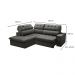 Sofá 4 Lugares Retrátil e Reclinável Arezzo com Chaise Esquerdo Veludo Chumbo