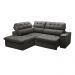 Sofá 4 Lugares Retrátil e Reclinável Arezzo com Chaise Esquerdo Veludo Chumbo