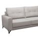 Sofá 5 Lugares Heros com Chaise Direito Veludo Prata