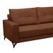 Sofá 5 Lugares Heros com Chaise Direito Veludo Terracota