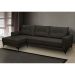 Sofá 5 Lugares Heros com Chaise Esquerdo Veludo Marrom