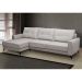 Sofá 5 Lugares Heros com Chaise Esquerdo Veludo Prata