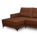 Sofá 5 Lugares Heros com Chaise Esquerdo Veludo Terracota