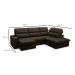 Sofá 5 Lugares Retrátil e Reclinável Arezzo com Chaise Direito Veludo Marrom