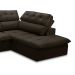 Sofá 5 Lugares Retrátil e Reclinável Arezzo com Chaise Direito Veludo Marrom