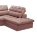 Sofá 5 Lugares Retrátil e Reclinável Arezzo com Chaise Direito Veludo Rosê