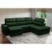 Sofá 5 Lugares Retrátil e Reclinável Arezzo com Chaise Direito Veludo Verde