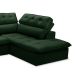 Sofá 5 Lugares Retrátil e Reclinável Arezzo com Chaise Direito Veludo Verde