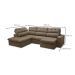Sofá 5 Lugares Retrátil e Reclinável Arezzo com Chaise Esquerdo Veludo Castor